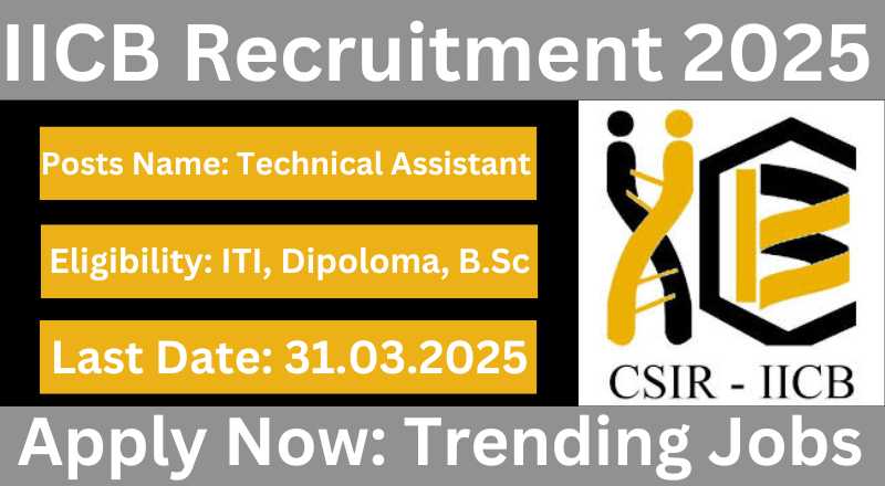 IICB Recruitment 2025