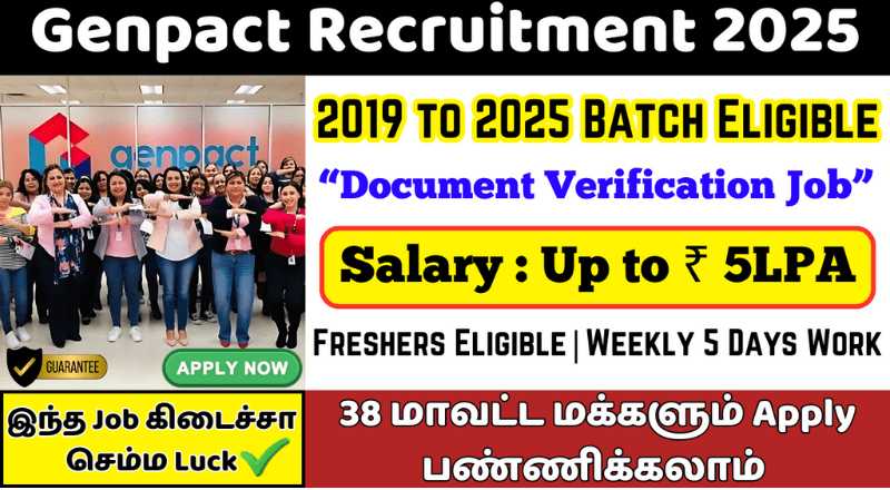 Genpact Document Verification Jobs 2025