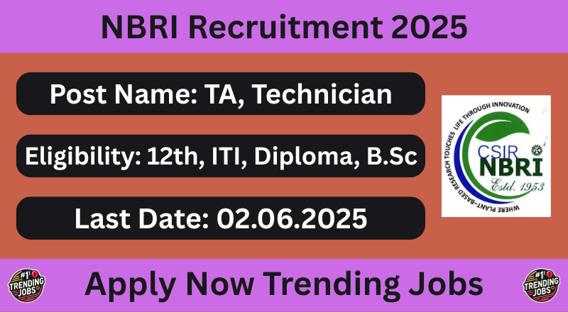 NBRI Recruitment 2025