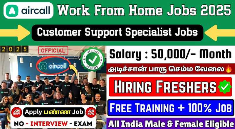 Aircall Hiring Customer Support Work From Home Jobs 2025