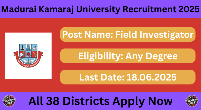 Madurai Kamaraj University Recruitment 2025