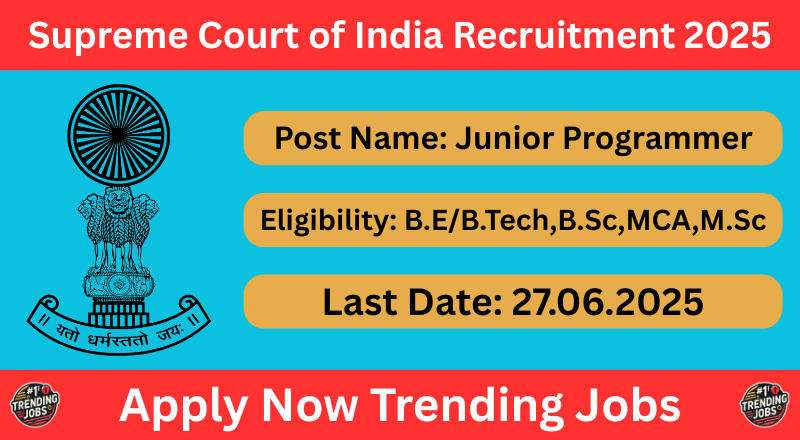 Supreme Court of India Recruitment 2025
