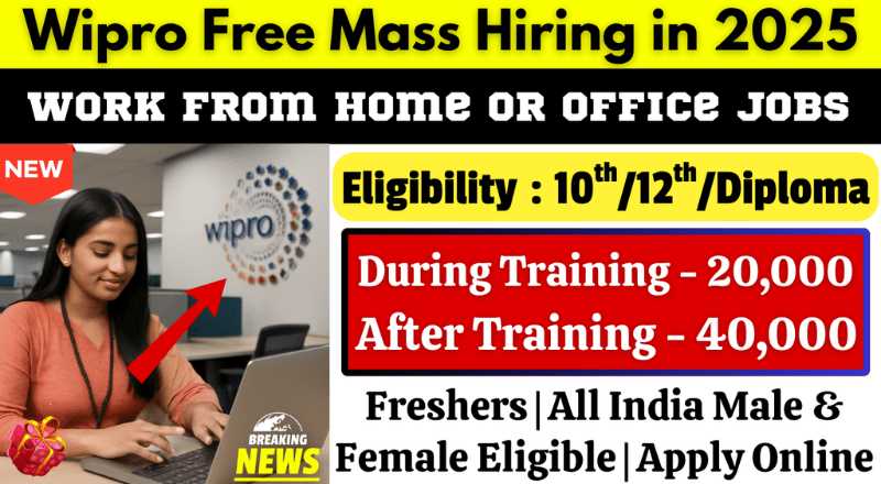 Wipro Free Work From Home Hiring 2025