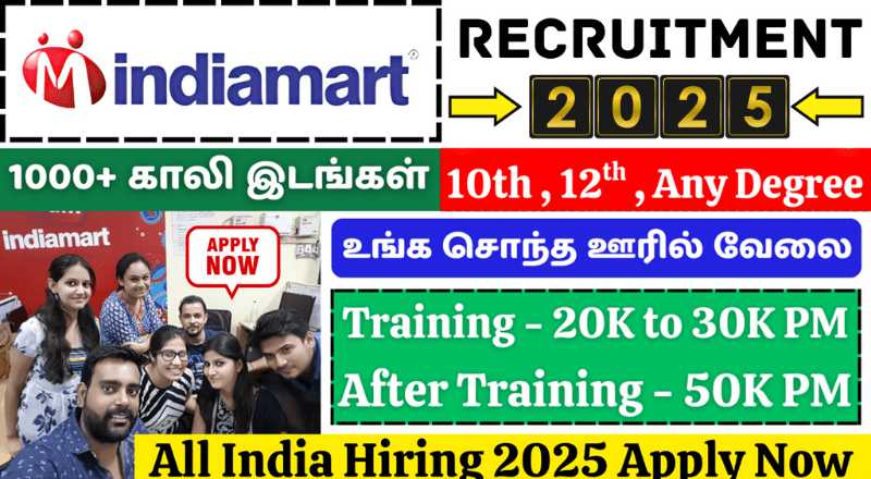 IndiaMart Mass Hiring Work From Home Jobs 2025