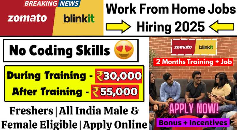 Blinkit and Zomato Customer Care Work From Home Jobs 2025