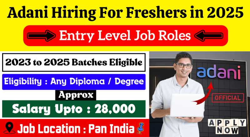 Adani Groups Entry Level Hiring in 2025