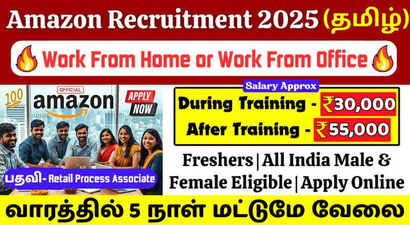 Amazon Retail Associate Work From Home Jobs 2025