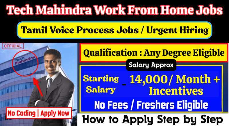 Tech Mahindra Tamil Voice Process Work From Home Jobs 2025