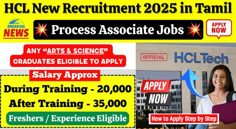 HCL Tech Process Associate Hiring in 2025