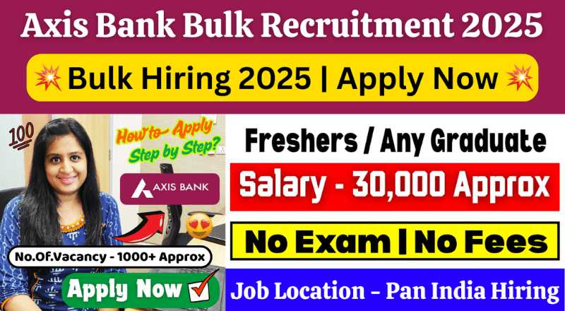Axis Bank Bulk Recruitment 2025