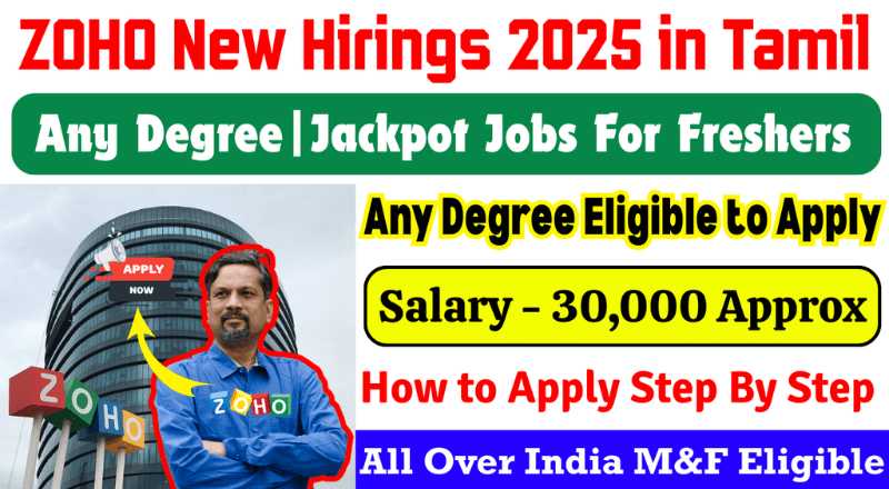 Zoho User Experience Designer Recruitment 2025