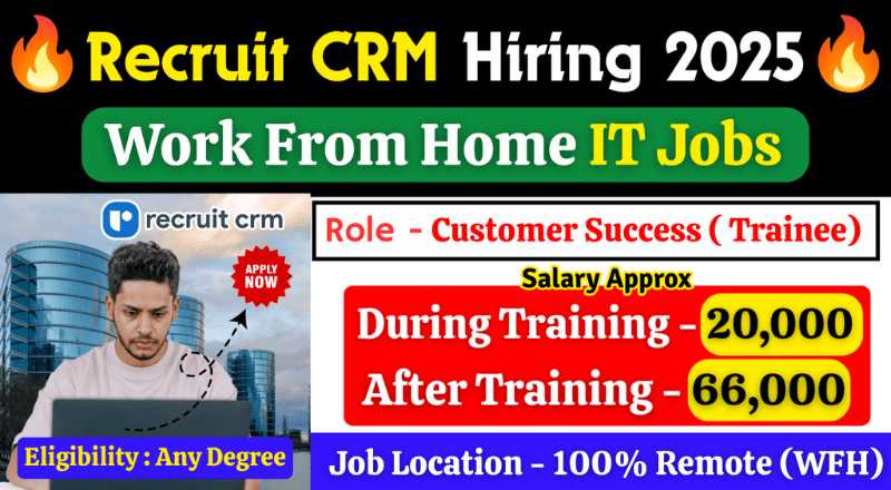 Recruit CRM Customer Success Associate Recruitment 2025
