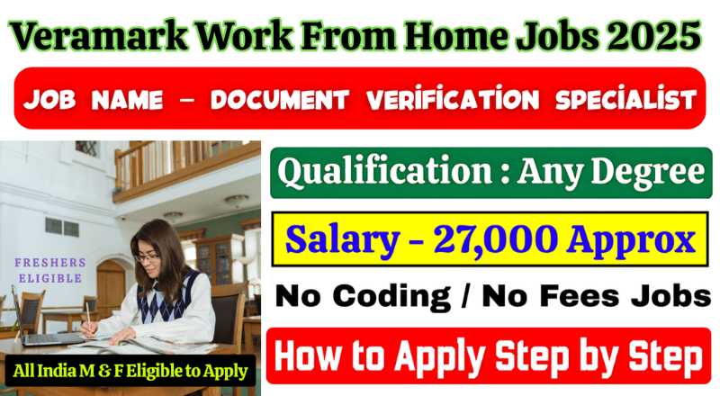 Veremark Document Verification Specialist Recruitment 2025