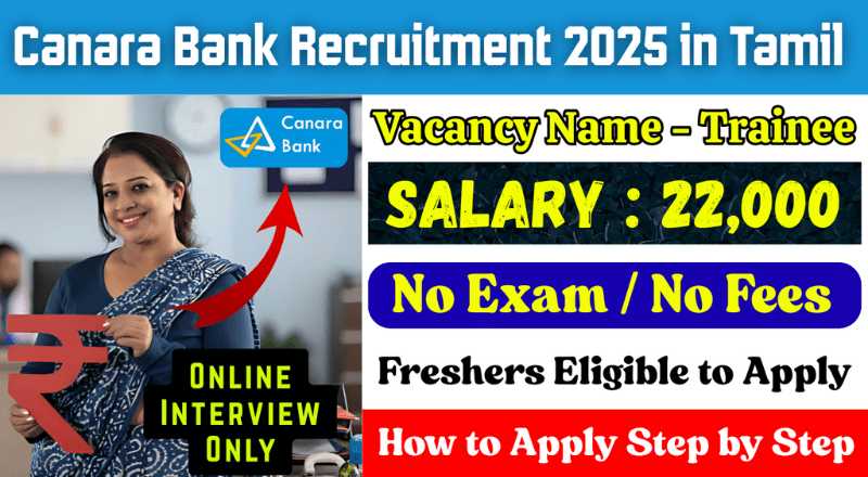 Canara Bank New Trainee Vacancy 2025