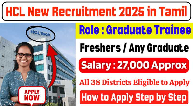 New HCL Graduate Trainee Recruitment 2025