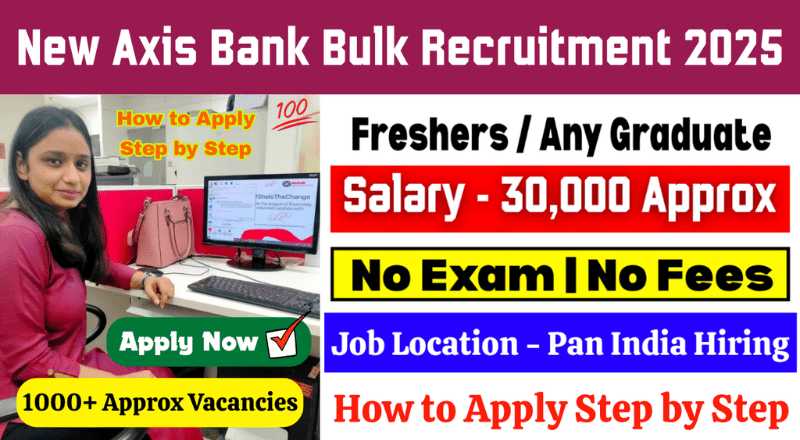 New Axis Bank Bulk Recruitment 2025