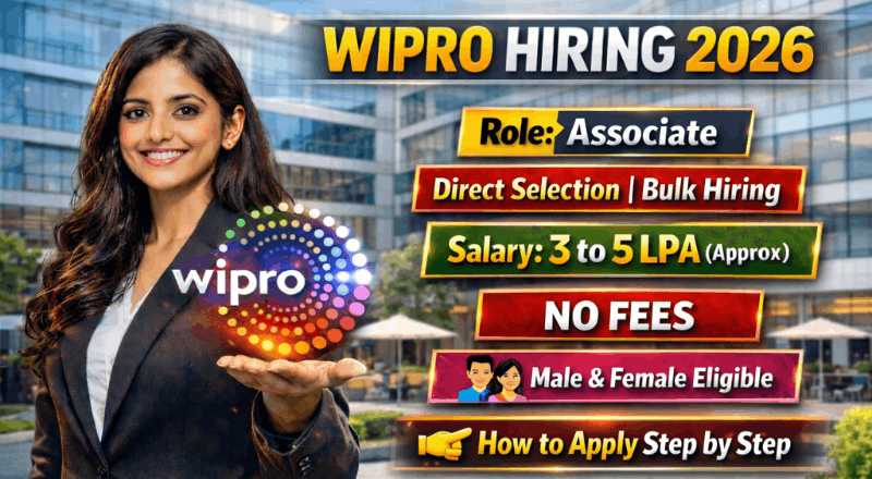 Wipro Recruitment 2026 – Freshers Hiring for Associate Role