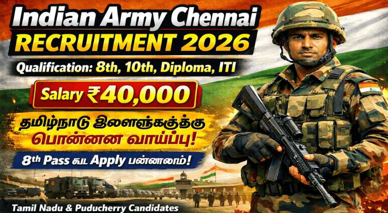 Indian Army Chennai Recruitment 2026