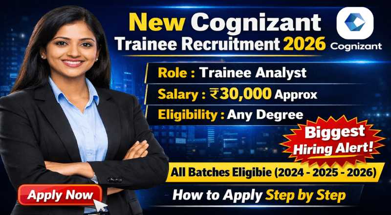 Cognizant Hiring Freshers Trainee Recruitment 2026