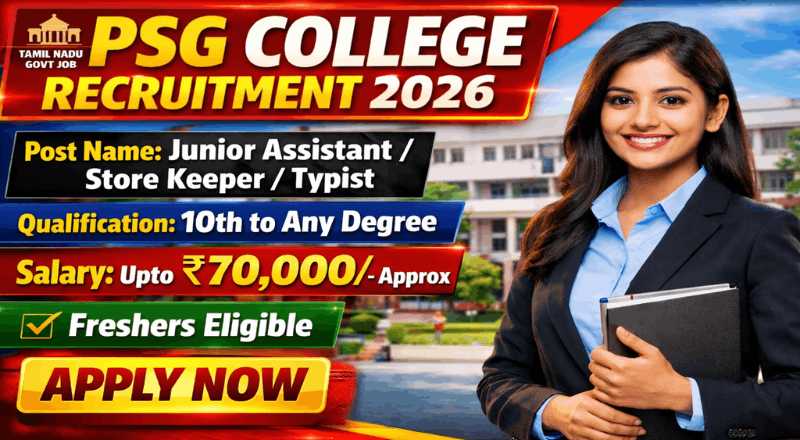 PSG Polytechnic College Recruitment 2026