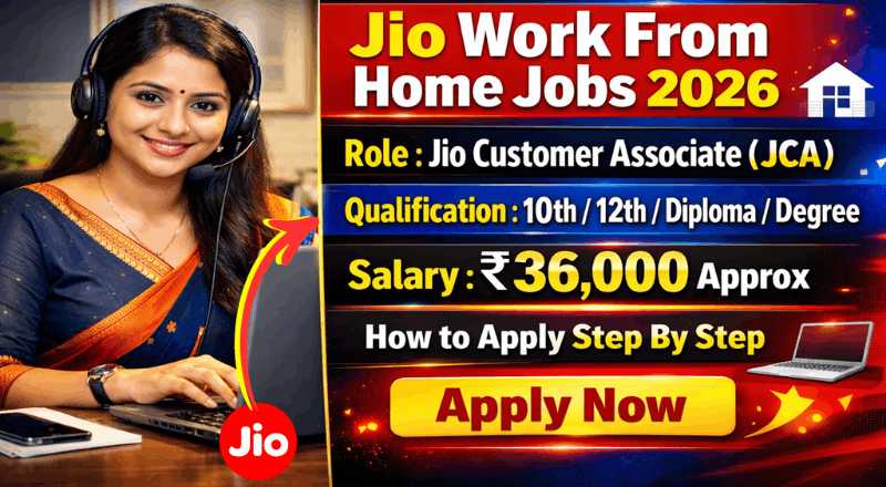 Reliance Jio Work From Home Jobs 2026