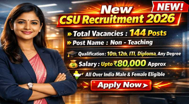 Latest CSU Recruitment 2026