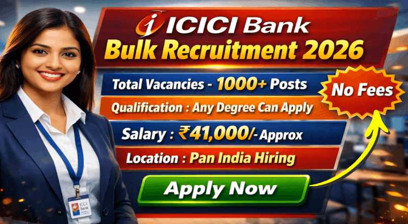 ICICI Bank Bulk Recruitment Hiring 2026