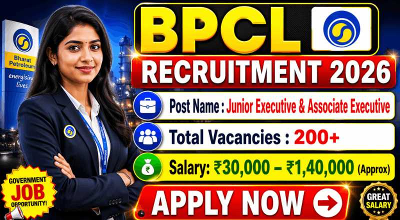 BPCL Junior Executive Recruitment 2026