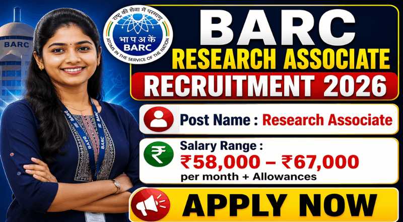 BARC Research Associate Recruitment 2026