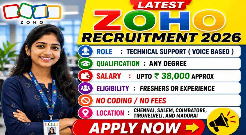 Latest Zoho Recruitment 2026