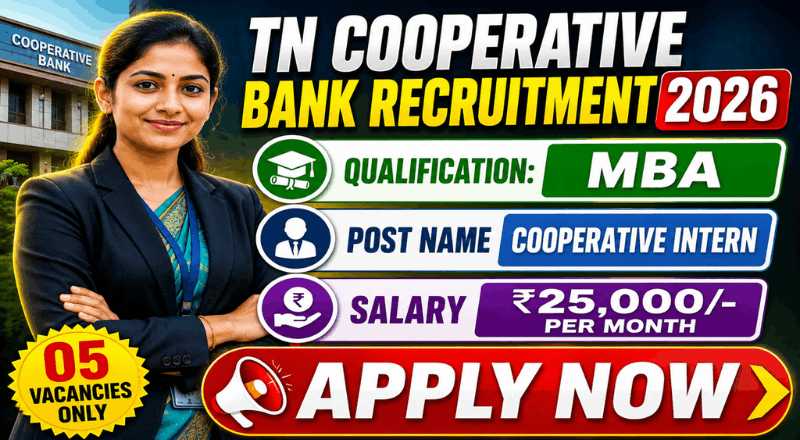 TN Cooperative Bank Recruitment 2026