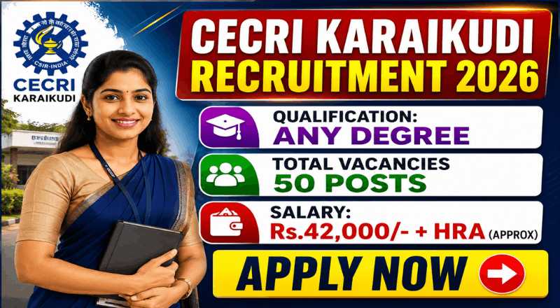 CECRI Karaikudi Recruitment 2026
