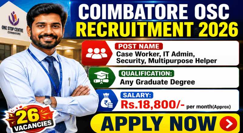Coimbatore OSC Recruitment 2026
