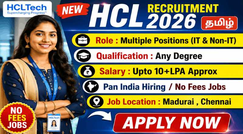 HCL Tech IT and Non IT Recruitment 2026