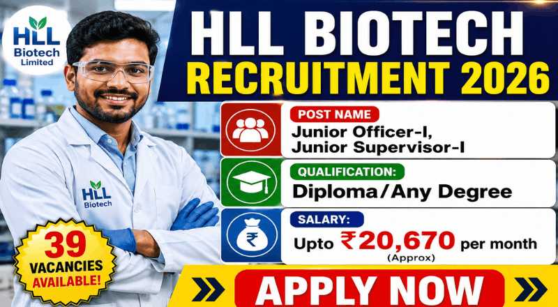 HLL Biotech Limited Recruitment 2026