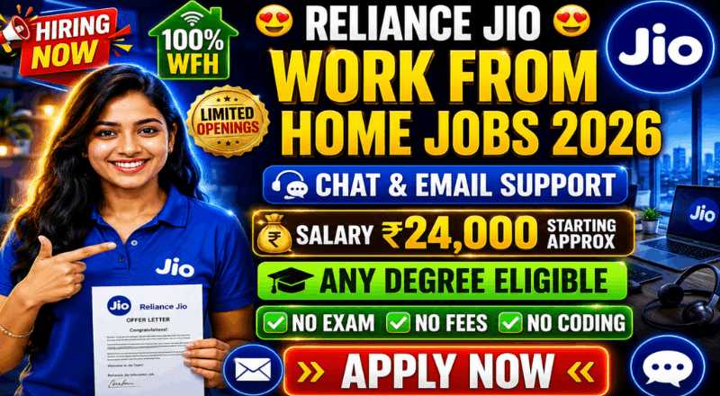 Jio Work From Home Recruitment 2026