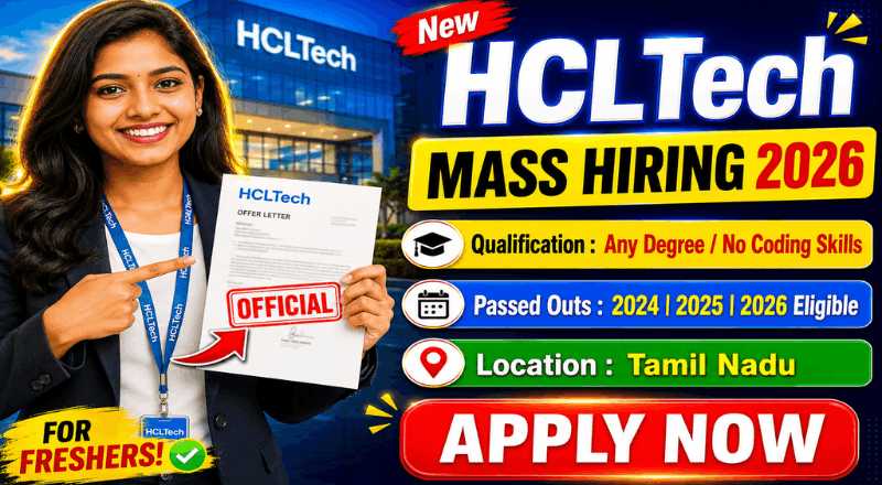 HCLTech Graduate Trainee Recruitment 2026